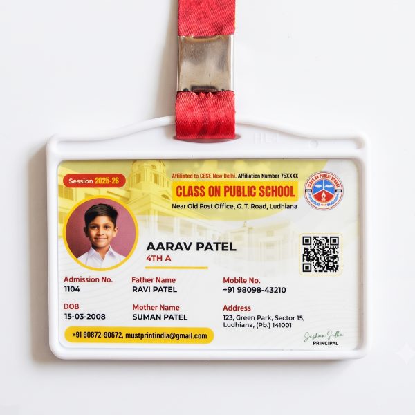 Horizontal White Holder ID Card
