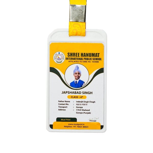 Vertical White Holder ID Card