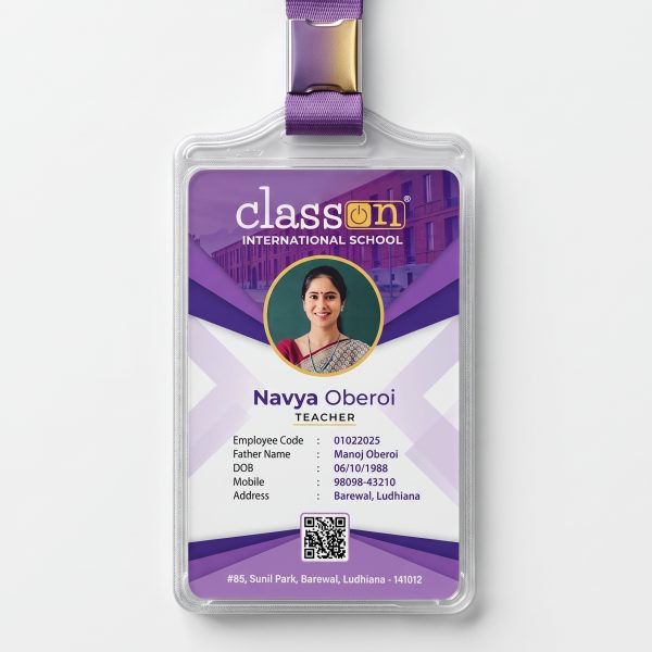 Vertical Transparent Holder ID Card