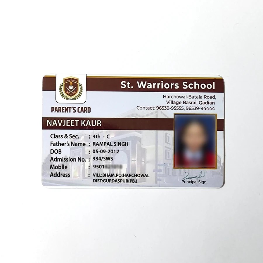 PVC ATM Size Card
