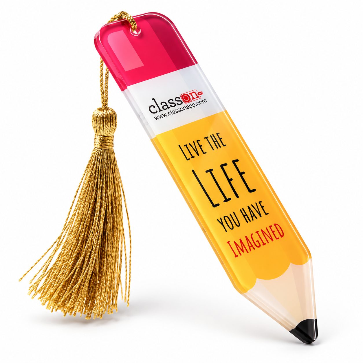 Acrylic Pencil Bookmark with Tassel
